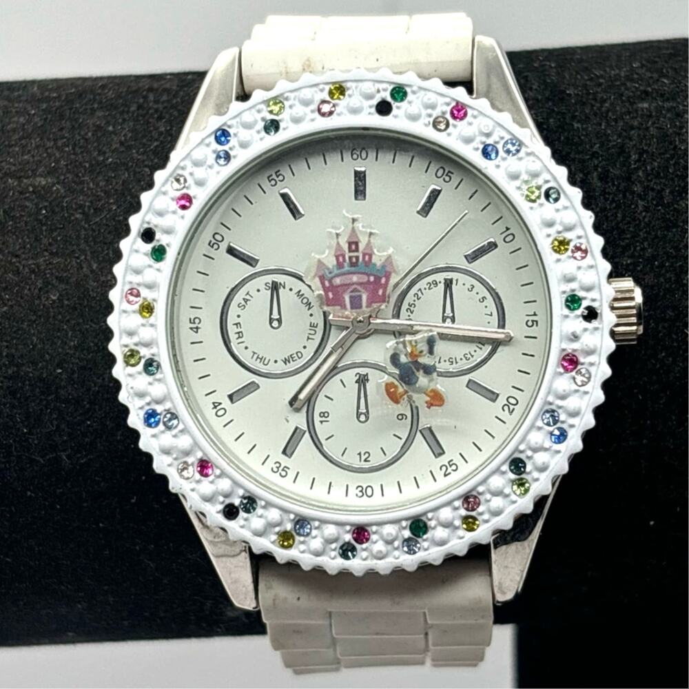 Y2K White Crystal Men's Watch